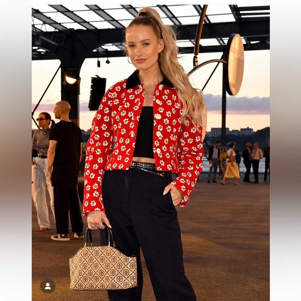 NWT Tory Burch Runway FLOWER STENCIL BOUCLÉ JACKET 8 $1,598 - Picture 3 of 16